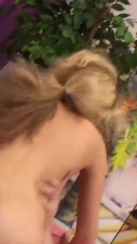 Delightful blonde teen get her mouth full