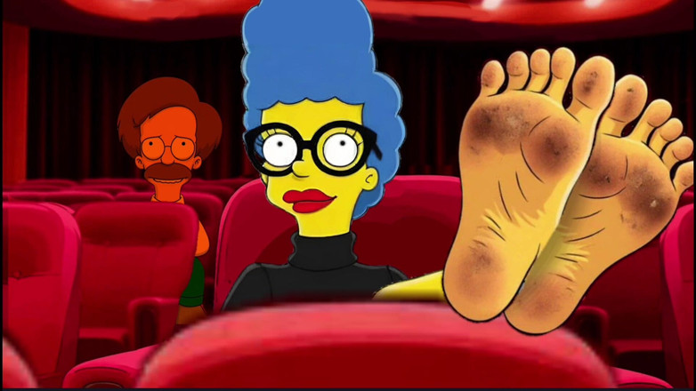 Octopussy Lovers Club: Tarantino parodie. Kdysi jsem... Hospodyňka paní Sinpsom škádlí špinavými nohami. Kreslený foot...