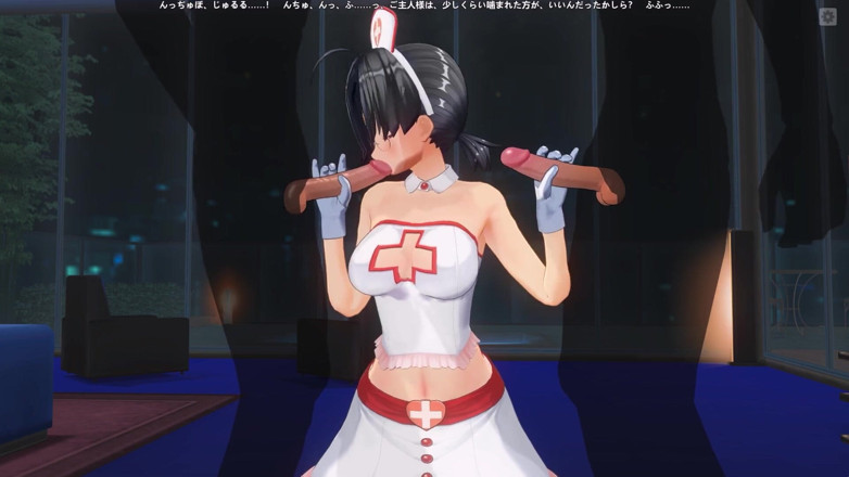 H3DC: 3D hentai sestra saje ptáka dvěma pacientům najednou