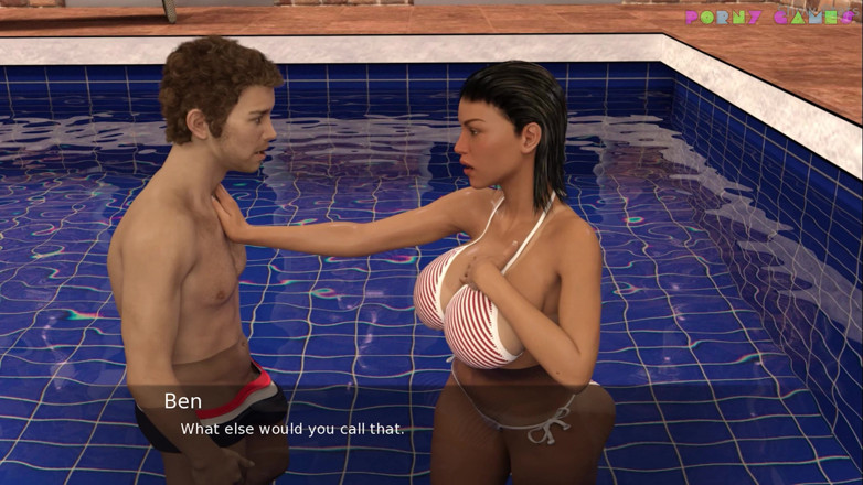 Porny Games: Project hot wife - dia da piscina, diversão na piscina (89)