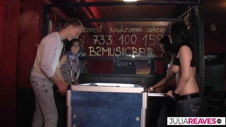 Cum Dorado: Brunette MILF Gets Wildly Pounded on Foosball Table