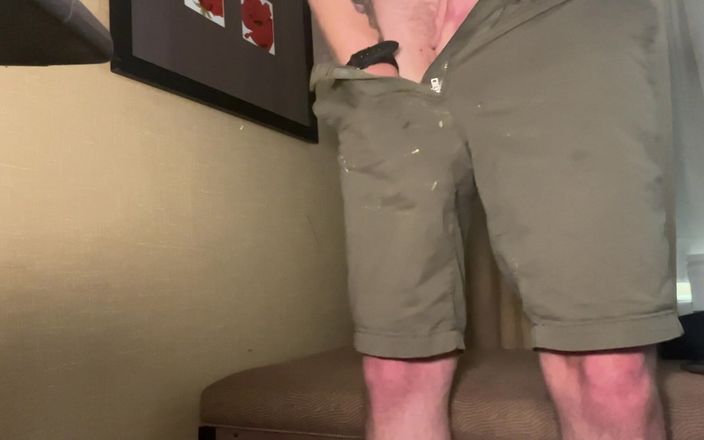 Ryan Cauthon: Americká Freeballin Army Green Cargo Šortky Cum off
