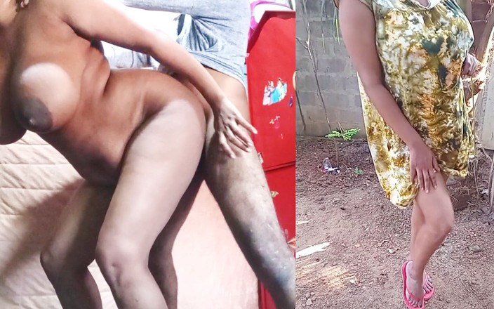 yessbooty: 私は野外村で私の戦利品継母フェラチオのおっぱいで遊ぶ