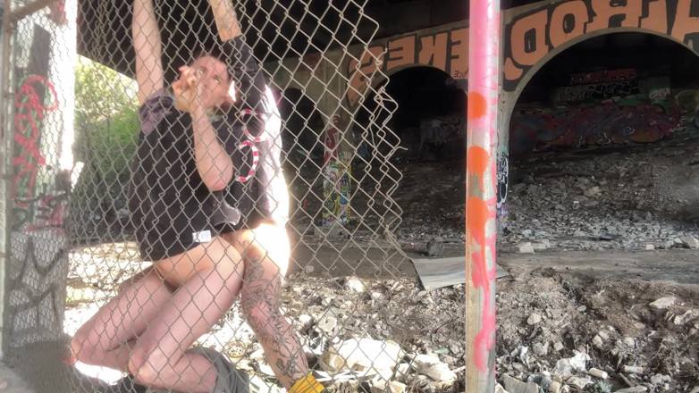 Tatted Fxggot: Cruising Tatted Fxggot Fuck Kian Fuk at the Tracks