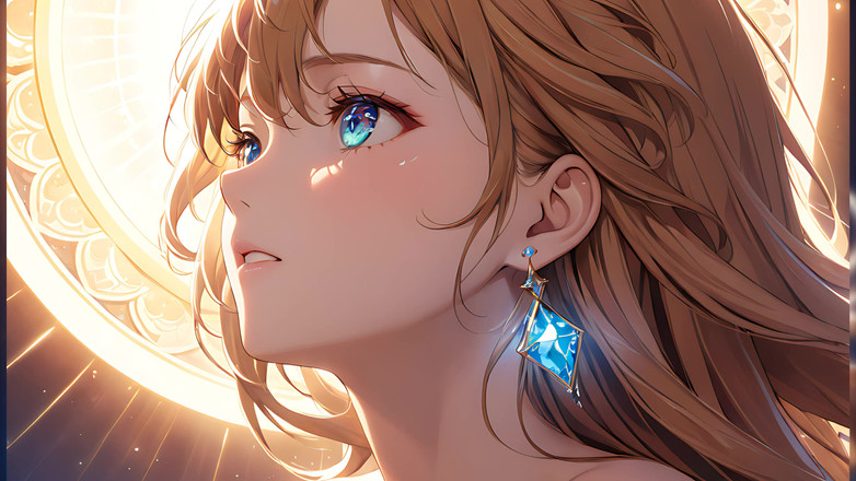 LustRender: एथेरियल आरोहण: एक सुंदर युवा महिला आकाशीय प्रकाश में लपेटा गया