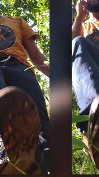 Redneck Smoking in Woods and Jerk off at Home