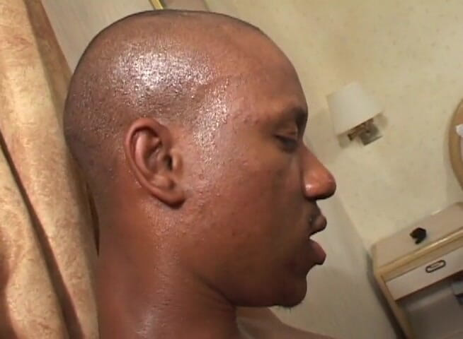 Black Jass: Fishnet wearing ebony with tattoo above her big ass gets...