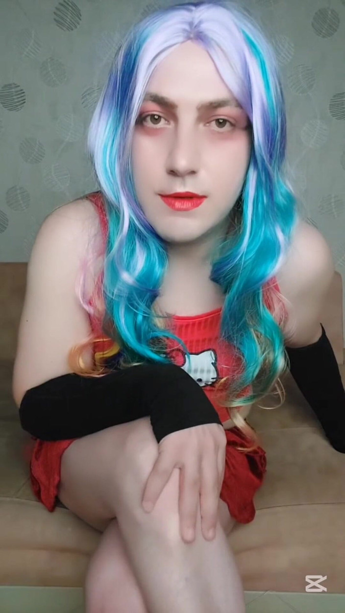 Kitty_Cross: La modella effeminato bbw bionda ladyboy cosplayer