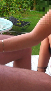 Balcony Sandal Shoejob: Long Toenails Dangle & Pump You Over the Edge!