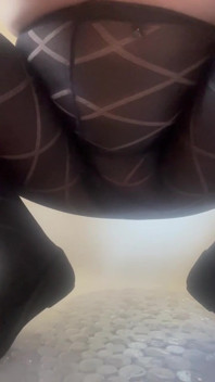 Pissing in My Thick Black Tights Patterned Pantyhose - Julie Cunningham
