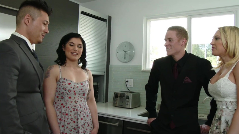 Foxy Desire: Kagney Linn Karter fucks Fallon West's husband in a partner...