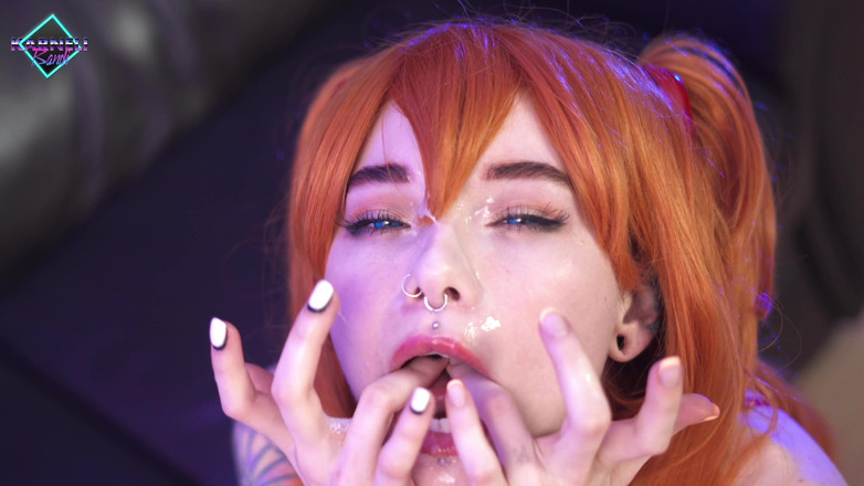 Karneli Bandi: Asuka Langley Soryu. Djupt anal njutning. Karneli Bandi