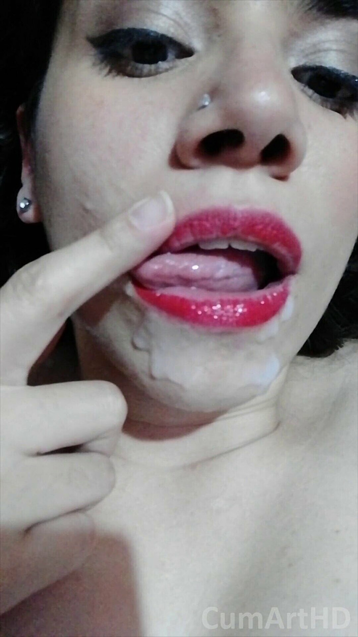 TheArtOfCum: Facial en Maquillaje! Limpiando y tragando