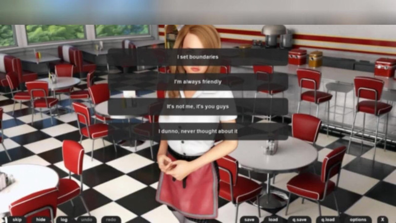 3DXXXTEEN2 Cartoon: Three sexy waitresses and no customers. 3D porn cartoon sex
