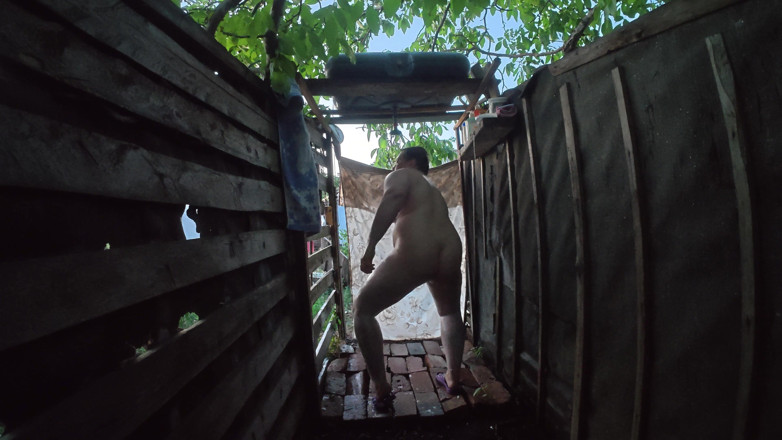 SchoolPrincess: Tanya in Distantview Outdoor Village Shower