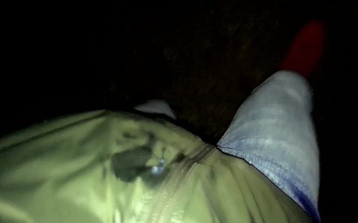 Idmir Sugary: Night Outdoor Walking with Face Covered by Cum and Cum...