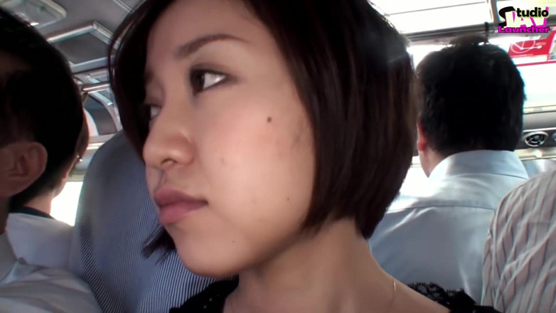 Studio JAV Launcher: Crowded Bus Tension, Young Wife Stays Still as a Risky...