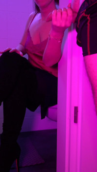 Sexy Business Woman with Boss in Office Restroom for Ripping off Nylon Sex