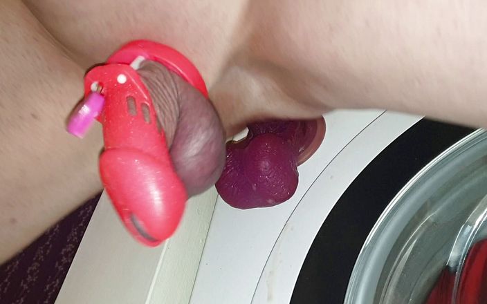Mike Essex: Fucking My Ass with a Dildo Stuck to Vibrating Washing...