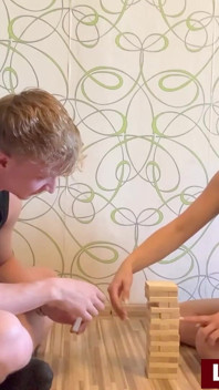 Alex and Nicole Are Playing a Thrilling Game of Strip Jenga