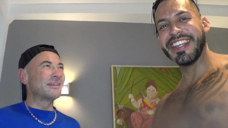 HARD FUCKER FROM MADRID: Jes creampied blindfolded eye by Viktor Rom