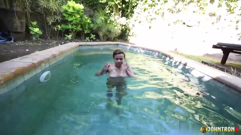 John Tron X: Johntronx - Fucking a Redhead Asian Babe in the Pool