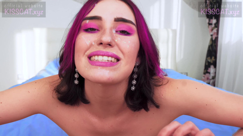 KissCat: Beauty girl deep sucking big cock and get huge cum...