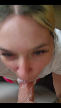 Extremely wet blowjob