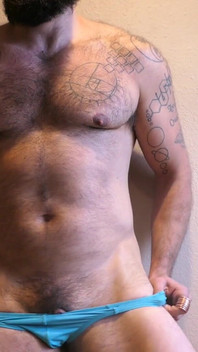 Teasing with My Blue Thong