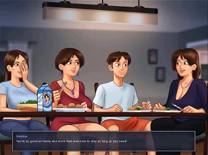 Cartoon Play: Summertime Saga Part 44 - Stepaunt Touch My Cock Under Table on...