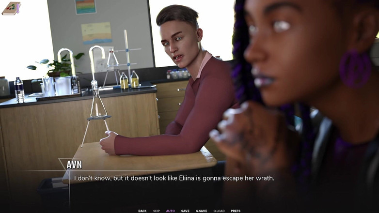 AVN Teller: 금기 대학 #03 - 만족할 줄 모르는 흑인 18살과 파란 머리 이모의 화학 수업