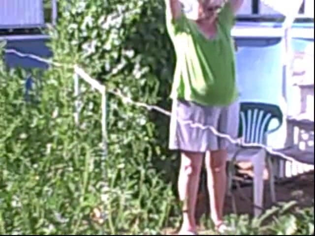 BBW nurse Vicki adventures with friends: Gilf in the garden short but sweet redressing