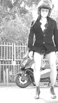 During the Ride, Her Skirt Lifts up and Reveals Her Small Penis