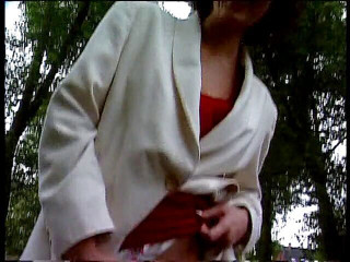 Lucky Cooch: Beautiful brunette chick at the outdoors interview