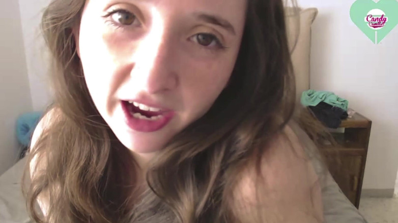 Candy Camille: Sexy wichsanleitung mit heißen roten dessous