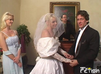 Big Tits for You: Pretty bride gets rough fucked by two masked guys in...