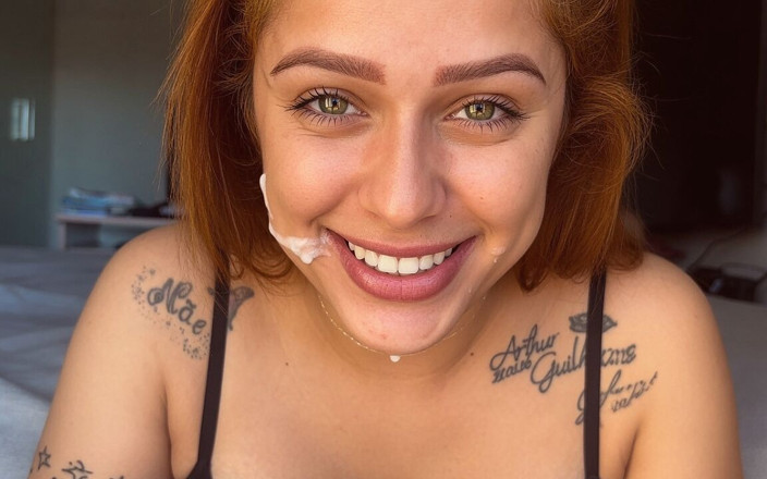 Camila Vegas: Tattooed Redhead Camila Vegas Blowjob: the Best Deep Throat in...