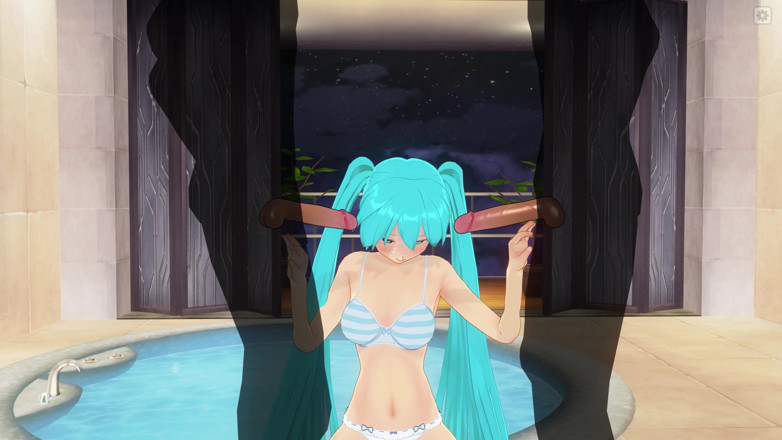 H3DC: 3D HENTAI. Miku dubbele pijpbeurt