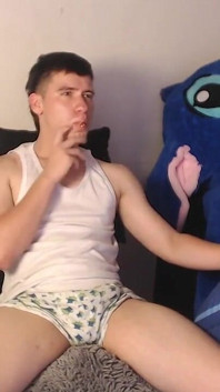 Big Young Latino Masturbates Over Pants