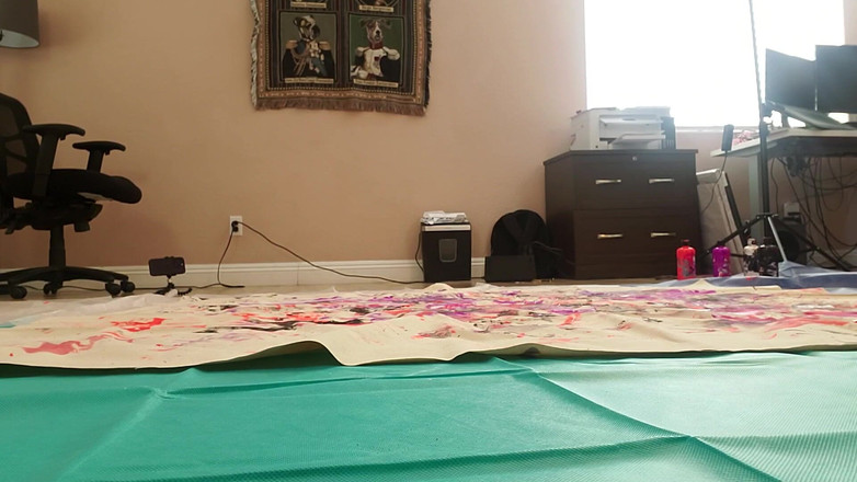 Kyla Keys: Bts Melukis Badan Bogel Pada Kanvas