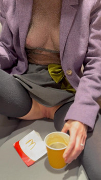 No Panties in a Cafe.