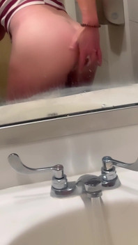 Finger Fucking My Sissy Ass in Mcdonalds Bathroom