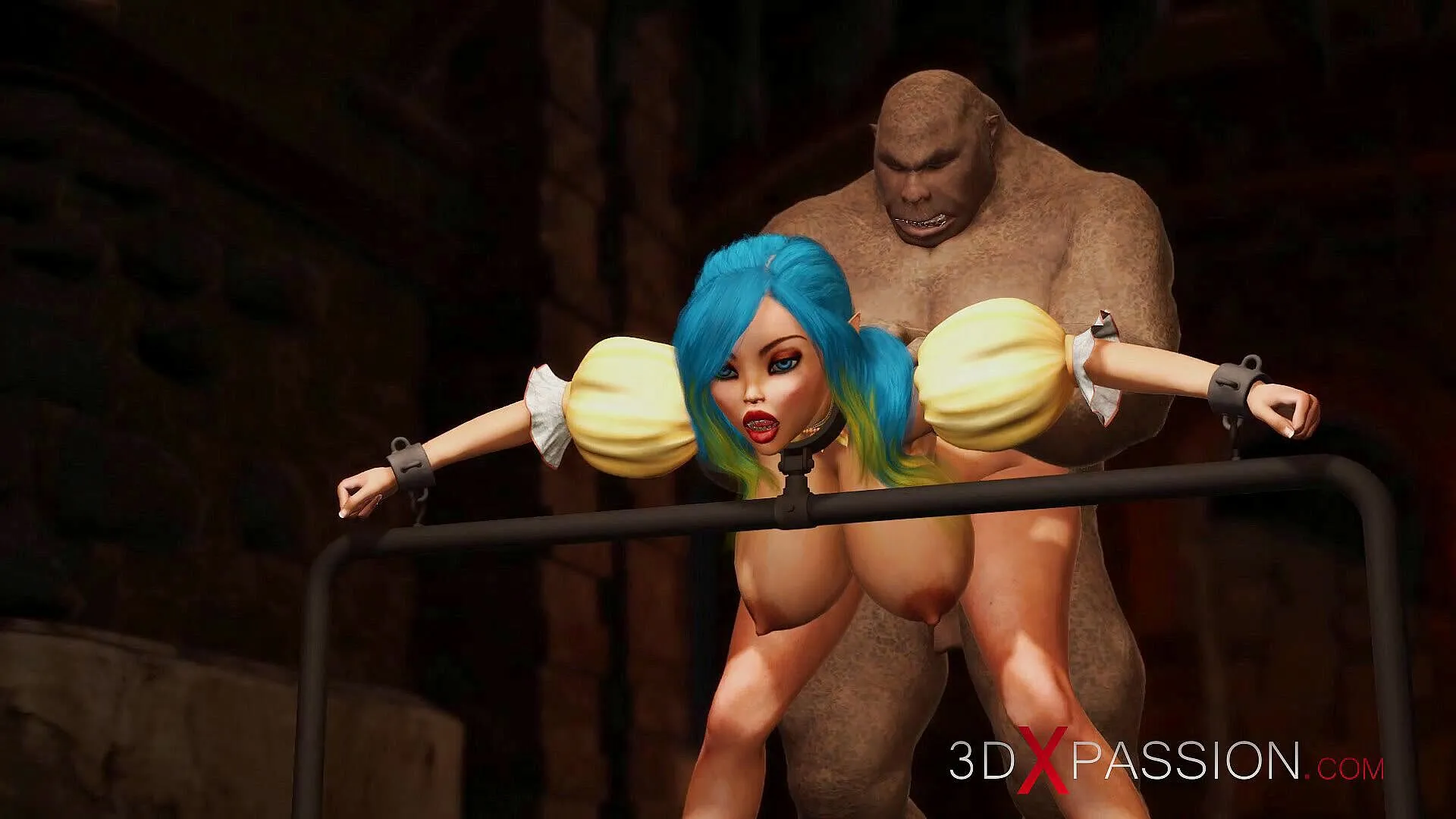 3dxpassion tarafından Beautiful female elf gets fucked by the big ogre in  the dungeon | Faphouse