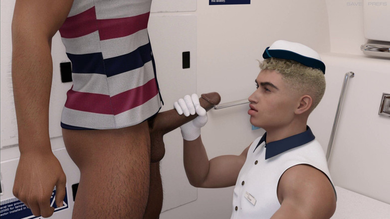 Femboy Maaya: Олівер: фембойська гей-секс-повія в аеропланній туалеті
