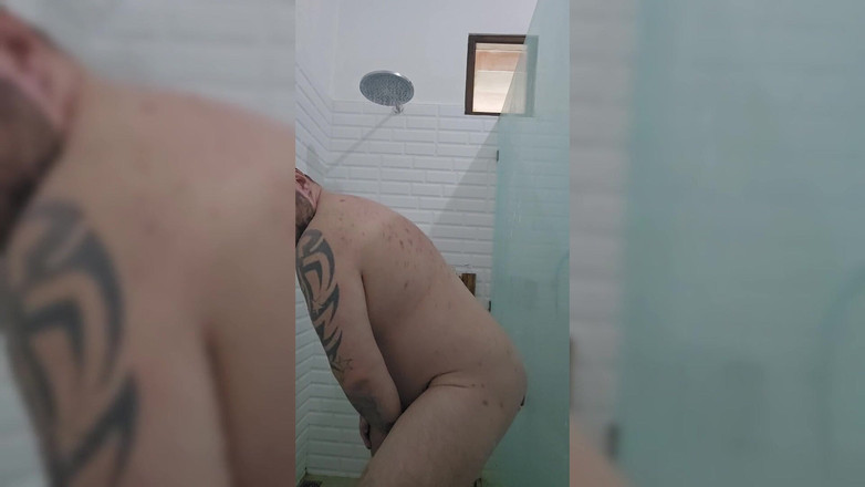 Jimbob Star GAY: Jimbob călărește vibratorul cu săpun la duș