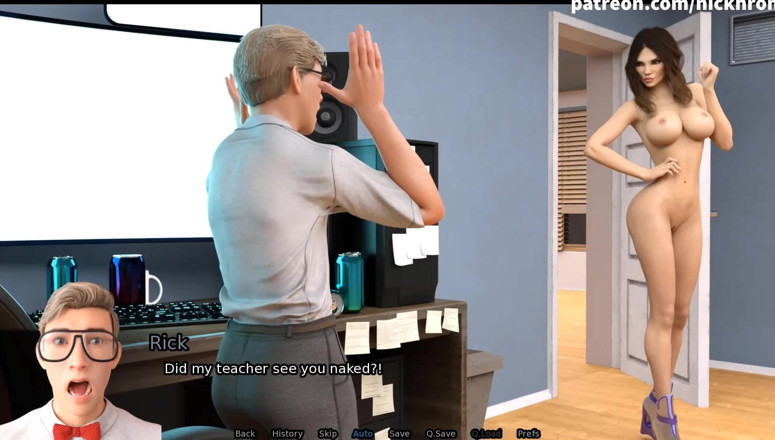Visual Novels: SexBot 4 - stunning sex toy for a nerd