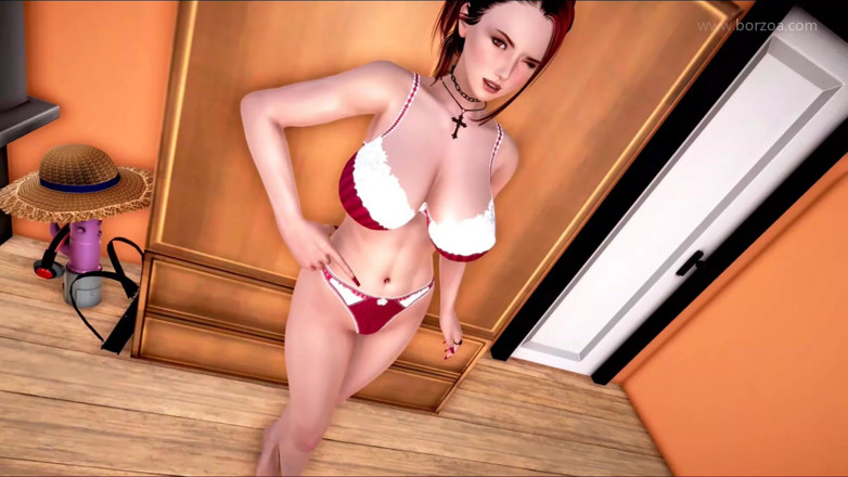 Borzoa: Velle gets ass filled in during double penetration with dick...