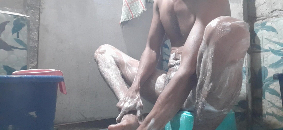 Che: バスルームシャワーホームインド人男性ファック