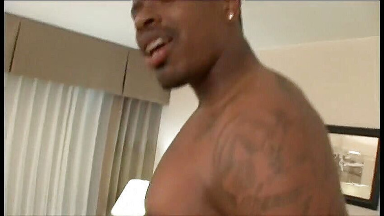 Hot and Wet: 黑人壮男在被吮吸鸡巴后从后面干了一个胖荡妇