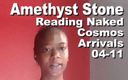 Cosmos naked readers: Amethyst Stone читает обнаженной о прибытиях космоса PXPC10411-001